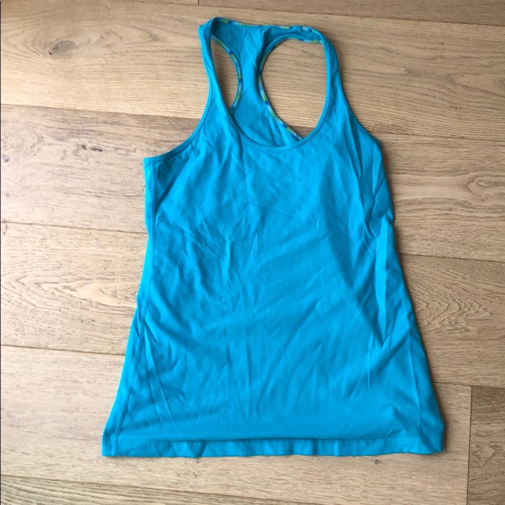 Teal Lululemon racerback tank top
